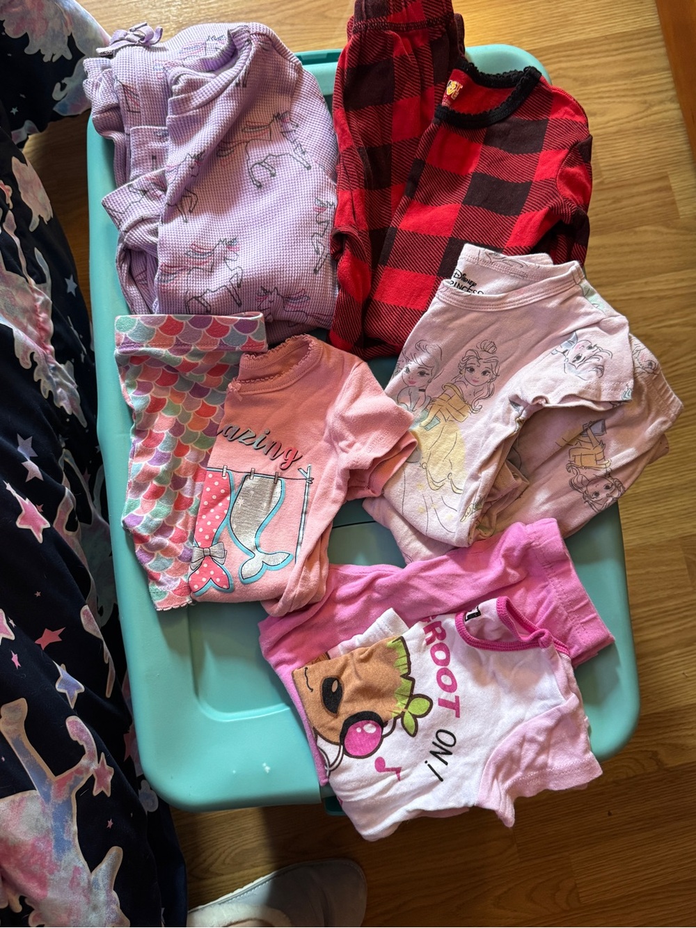 Kids Mixed Pink & Red Pajama Set - Assorted Characters
